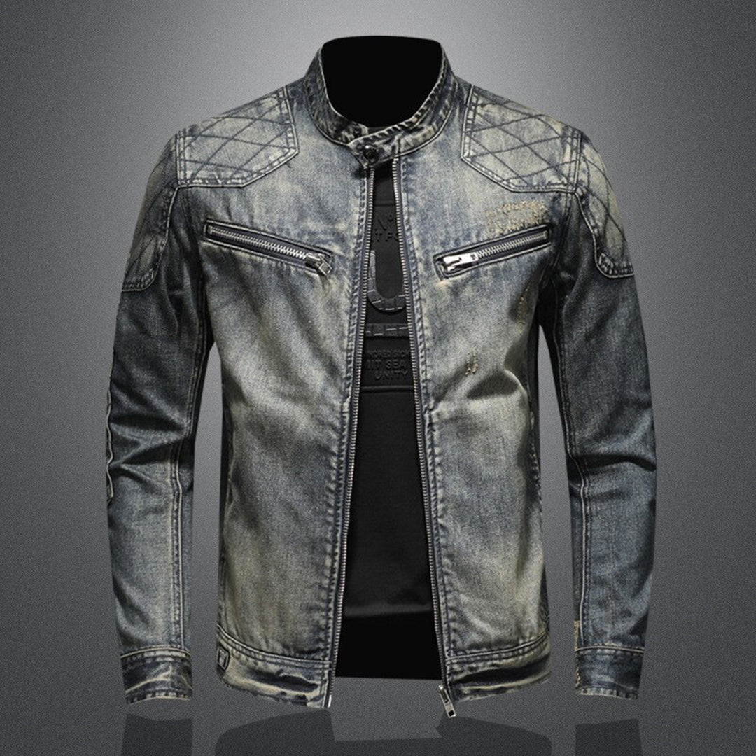 Cool Denim Jacket for Men - Rafael-Denim without Flag-S-Nora Luxe