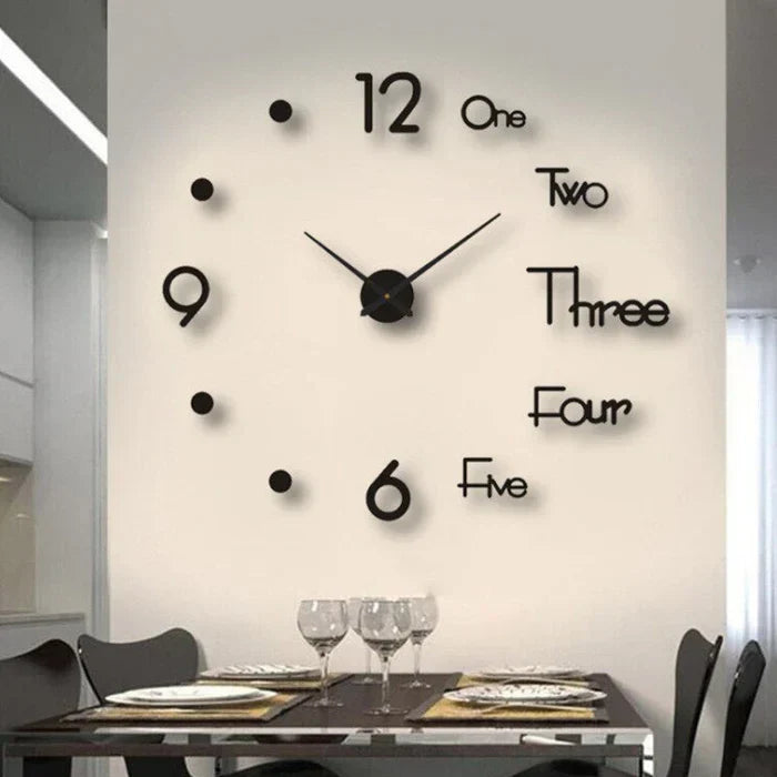Creative Wall Clock - ArtTime-Half - Black-23.62 – 39.37 in-Nora Luxe