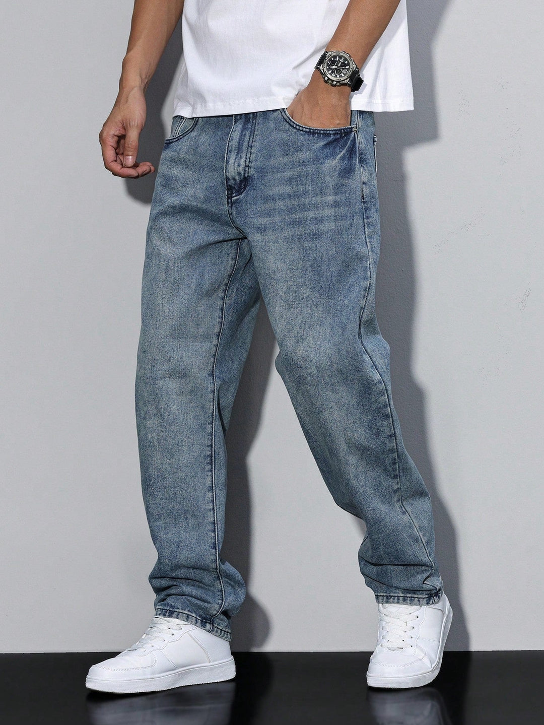 Casual men's jeans with straight leg – Milan