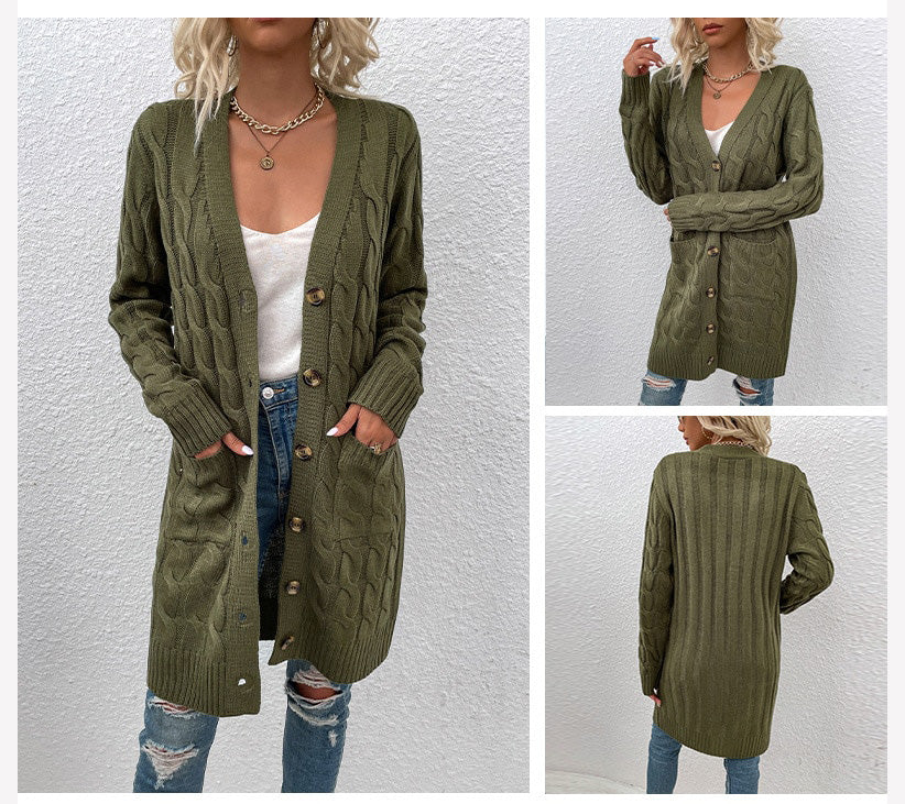Ladies' knitted cardigan with pockets – Noelle