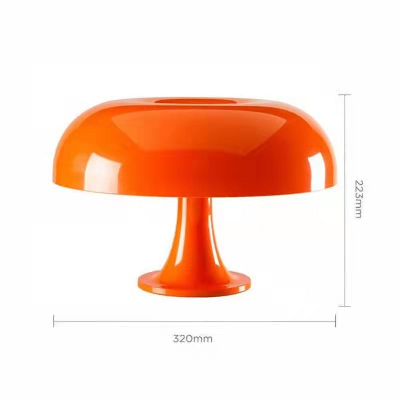 DESIGNER LED TOADSTOOL TABLE LAMP - MODERN MINIMALIST FOR BEDROOM & LIVING ROOM-Orange-EU Plug-Nora Luxe