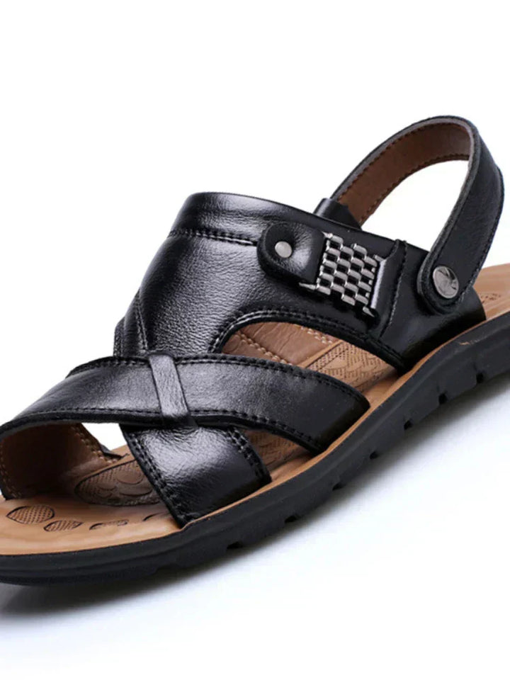 Durable & Breathable Leather Sandals for Men – Tiberius-Brown-5-Nora Luxe