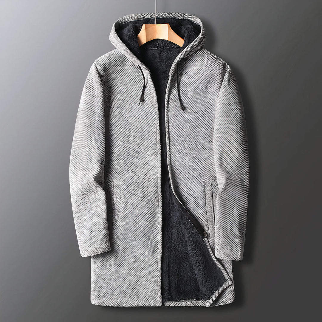 Warm Men's Fleece Jacket with Hood – Marcus