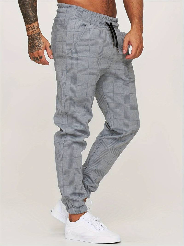 Checked men's jogging trousers – Elian autumn edition