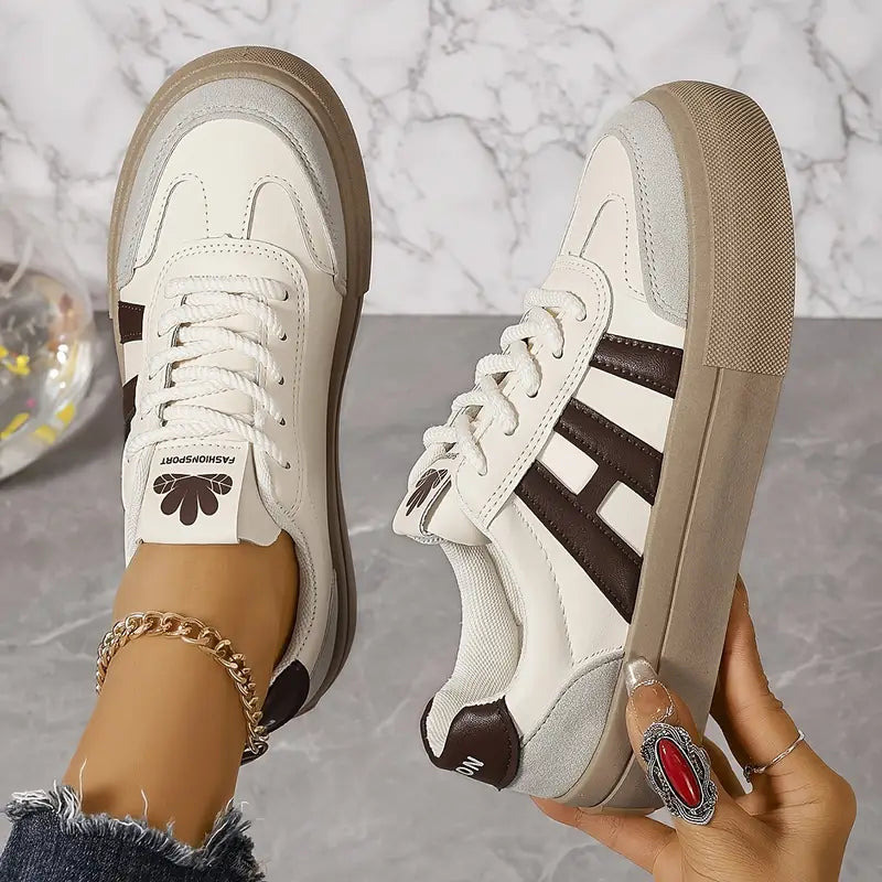 Fashionable Platform Sneakers for Women – Talia-Brown-5.5-Nora Luxe