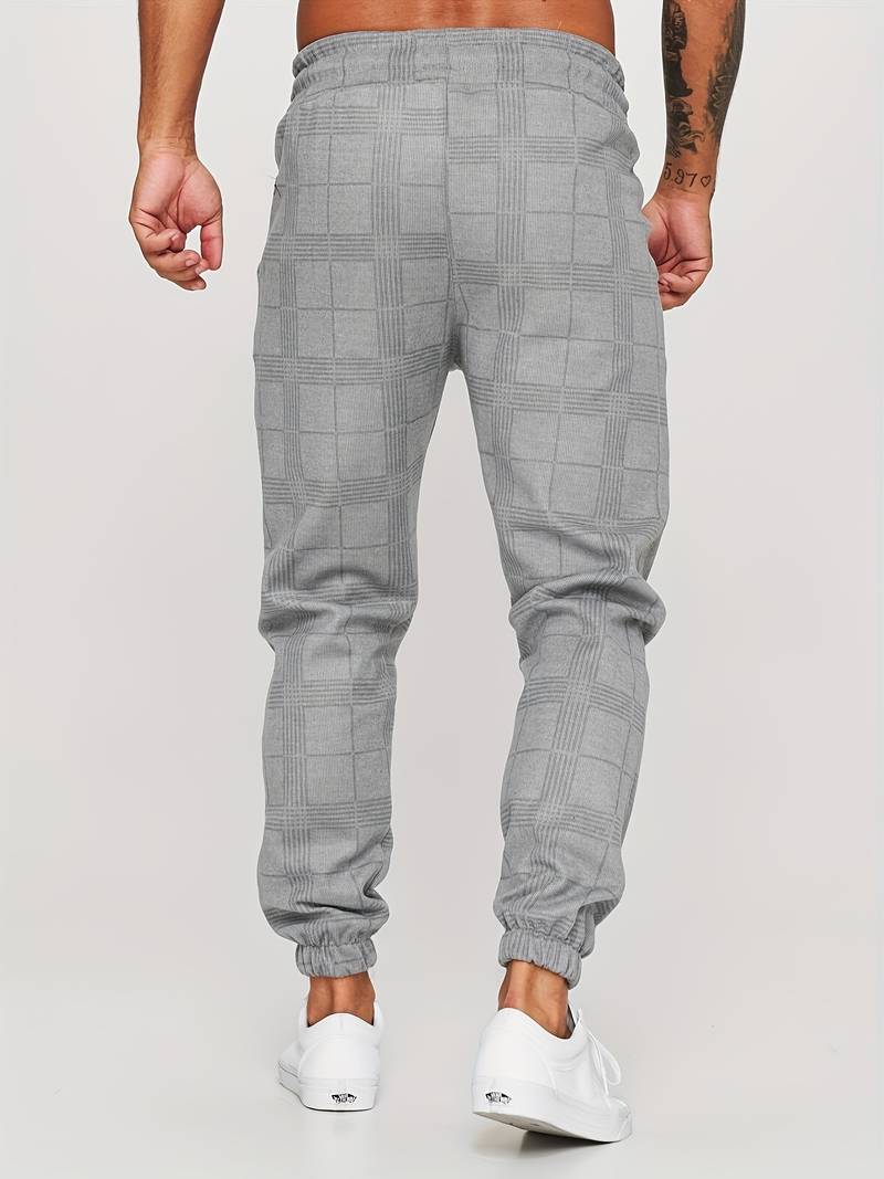 Checked men's jogging trousers – Elian autumn edition