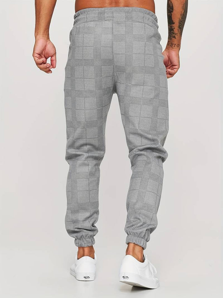 Checked men's jogging trousers – Elian autumn edition