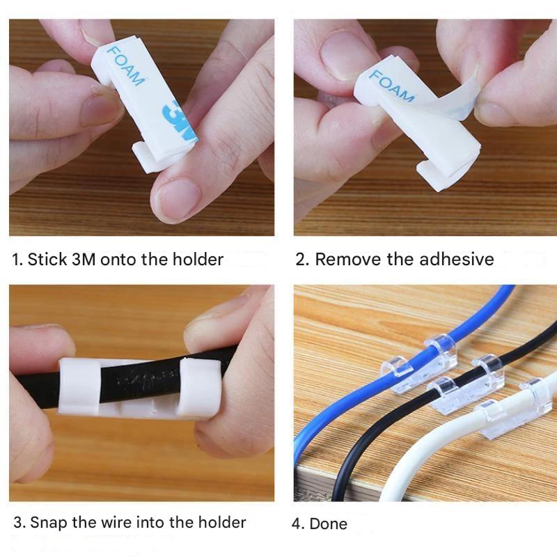 Finisher wire clamp-Transparent-20 pieces-Nora Luxe