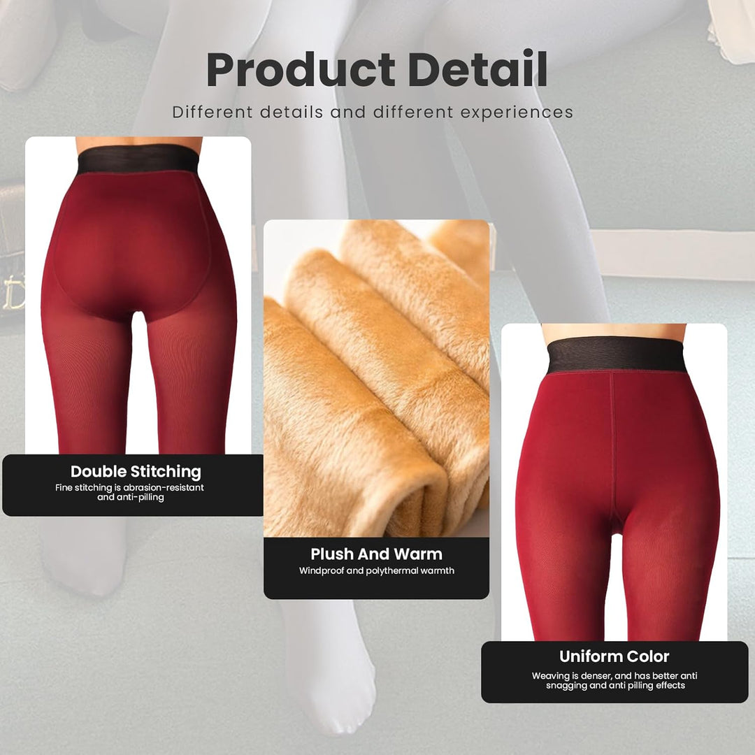 Fleece-lined Tights - Nova-Black-XS-Nora Luxe