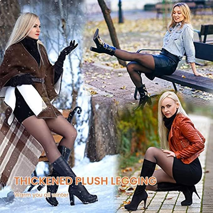 Fleece-lined Tights - Nova-Black-XS-Nora Luxe