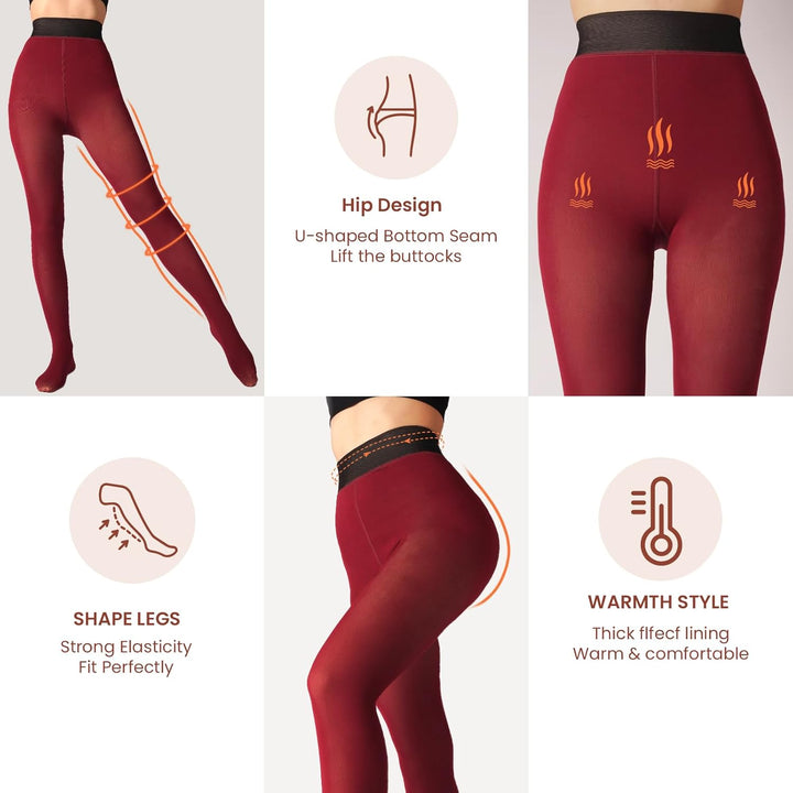 Fleece-lined Tights - Nova-Black-XS-Nora Luxe