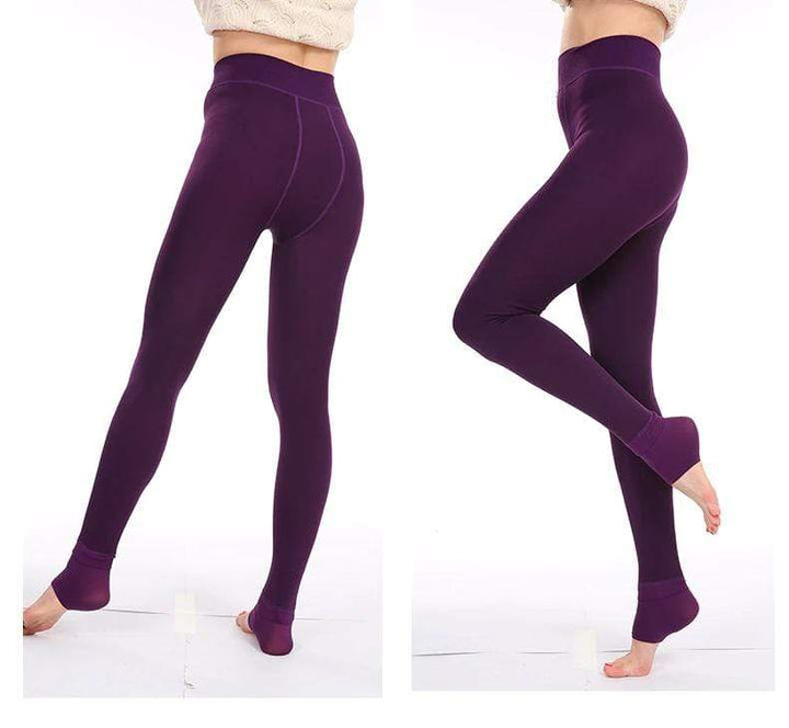 Fleece Lined Winter Leggings - Elsa-Blue-S-Nora Luxe