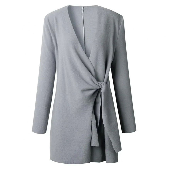 Knitted Women's Cardigan with Bow Belt – Elin