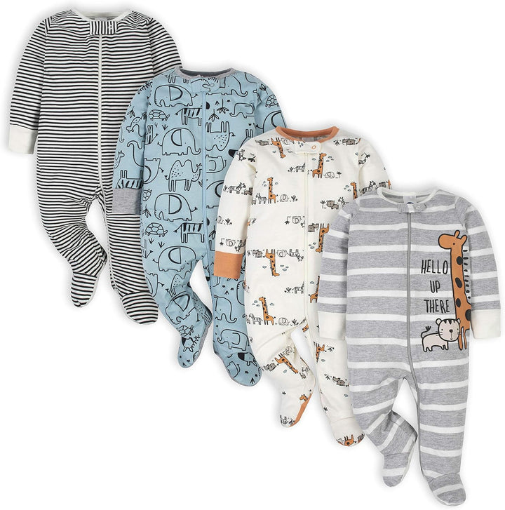 Gerber Baby Sleepsuit for Boys with Feet-G-0-3 months-Nora Luxe