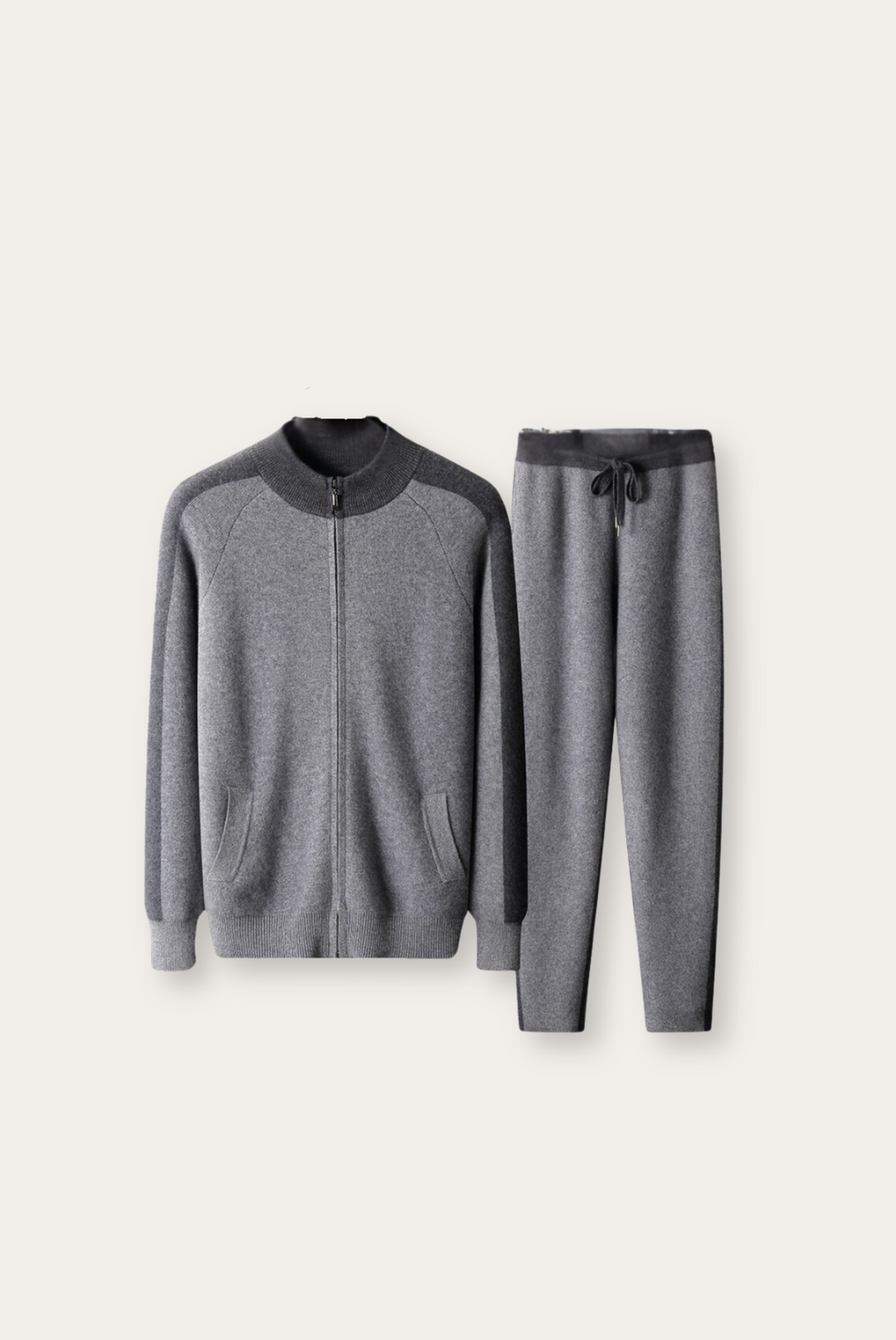 Grey Cashmere Merino Wool Set – Vittore-S-The Livary