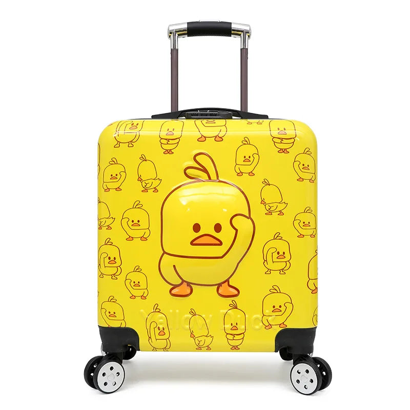 Hard-shell children's suitcase – Seoul-Yellow Bear-Nora Luxe