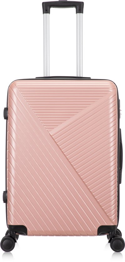 Hard-shell suitcase – Cordoba-Pink-M (63L)-Nora Luxe