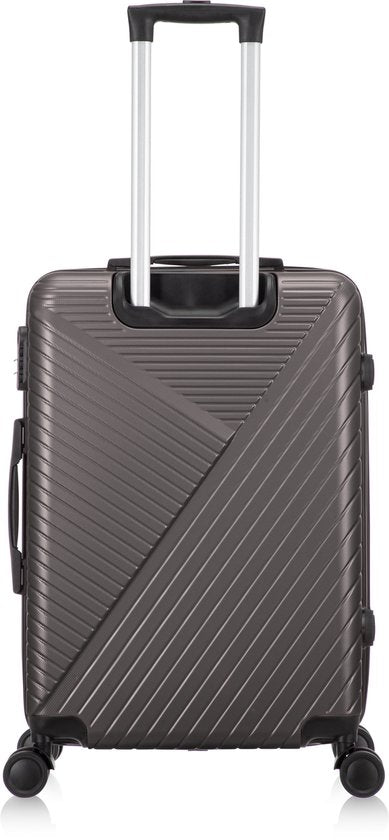 Hard-shell suitcase – Cordoba-Silver-M (63L)-Nora Luxe