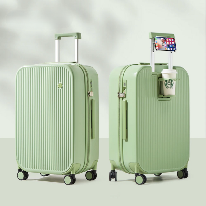 Hard-shell suitcase – Lyon-Light green-S (42 L)-Nora Luxe