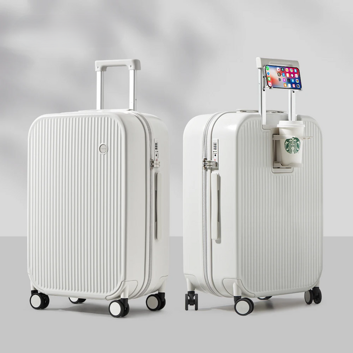 Hard-shell suitcase – Lyon-White-S (42 L)-Nora Luxe