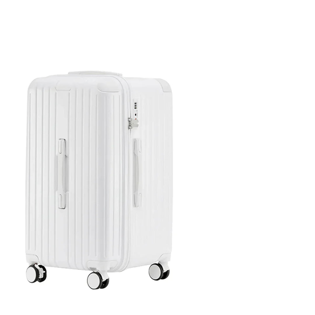 Hard shell suitcase – Milano Voyager-White-S (39 L)-Nora Luxe