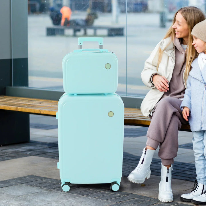 Hard shell suitcase set – Vienna Duo-Green-Nora Luxe