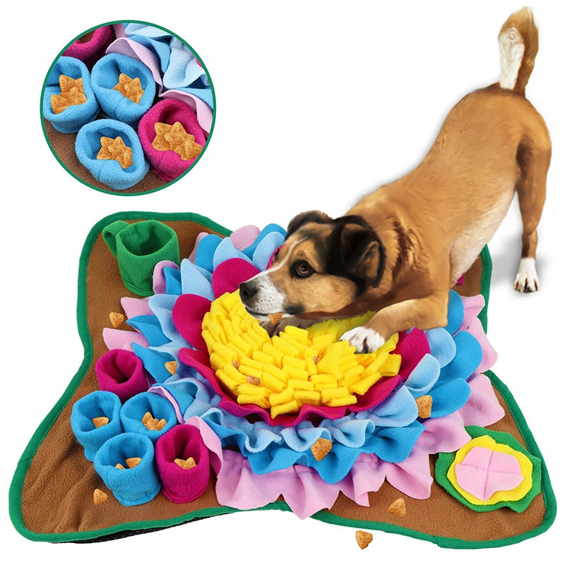 Interactive Snuffle Mat for Dogs - HuntPlay-Sunflower-Nora Luxe