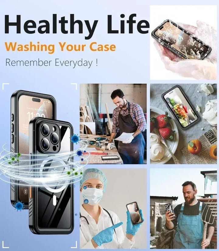 IP68 Waterproof Full-Body Diving Case with Magnetic Fit – 1+1 FREE-For iPhone 13 Pro-State of Style
