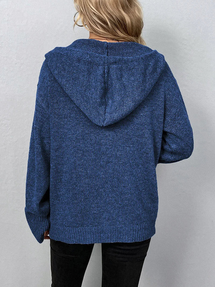 Knitted Cardigan for Women - Sofia-Gray-S-Nora Luxe