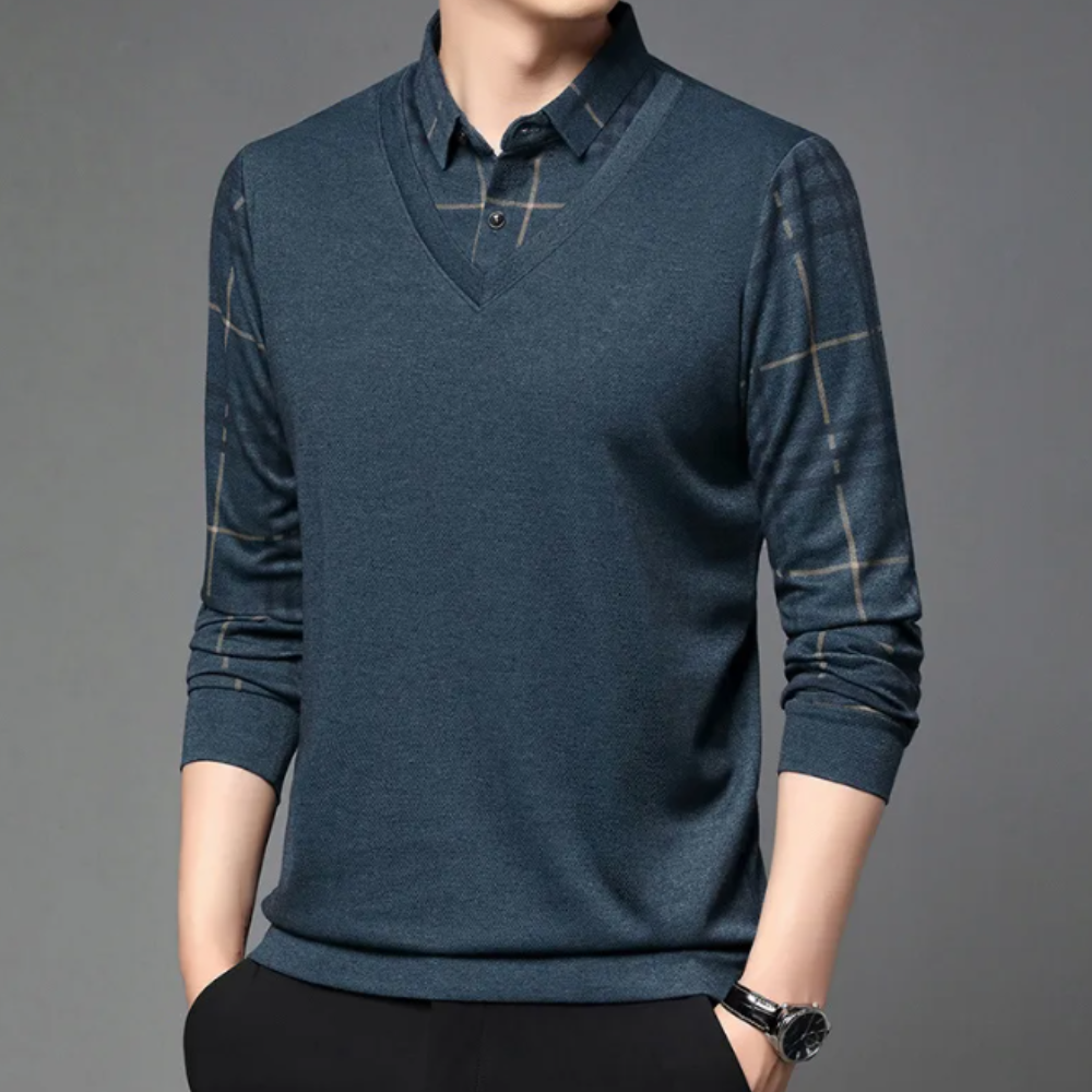 Knitted Men's Jumper with Print - Noah-S-Nora Luxe