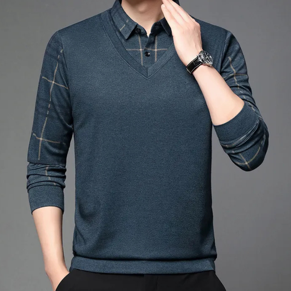 Knitted Men's Jumper with Print - Noah-S-Nora Luxe