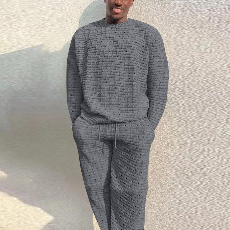 Knitted Summer Jumper for Men – Dax-Gray-S-State of Style