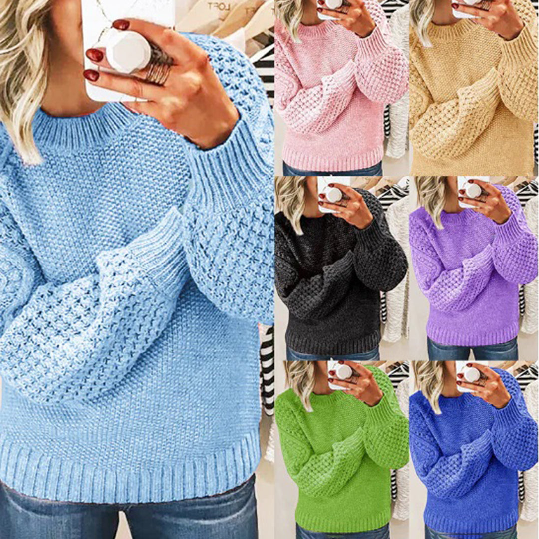 Knitted Women's Sweater - Elina-Beige-S-Nora Luxe