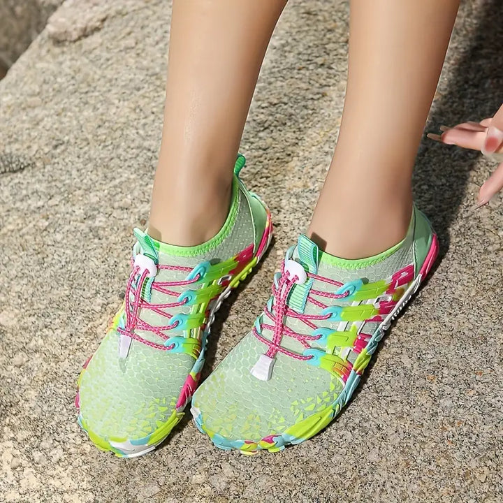 Ladies Barefoot Water Shoes - WaveFlex-Grass Green-3.0-Nora Luxe