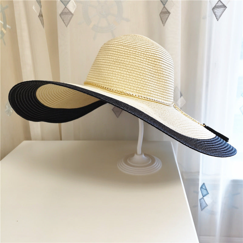 Ladies' summer hat with wide brim and UV protection – Lily-Natural white-One size fits all-The Livary