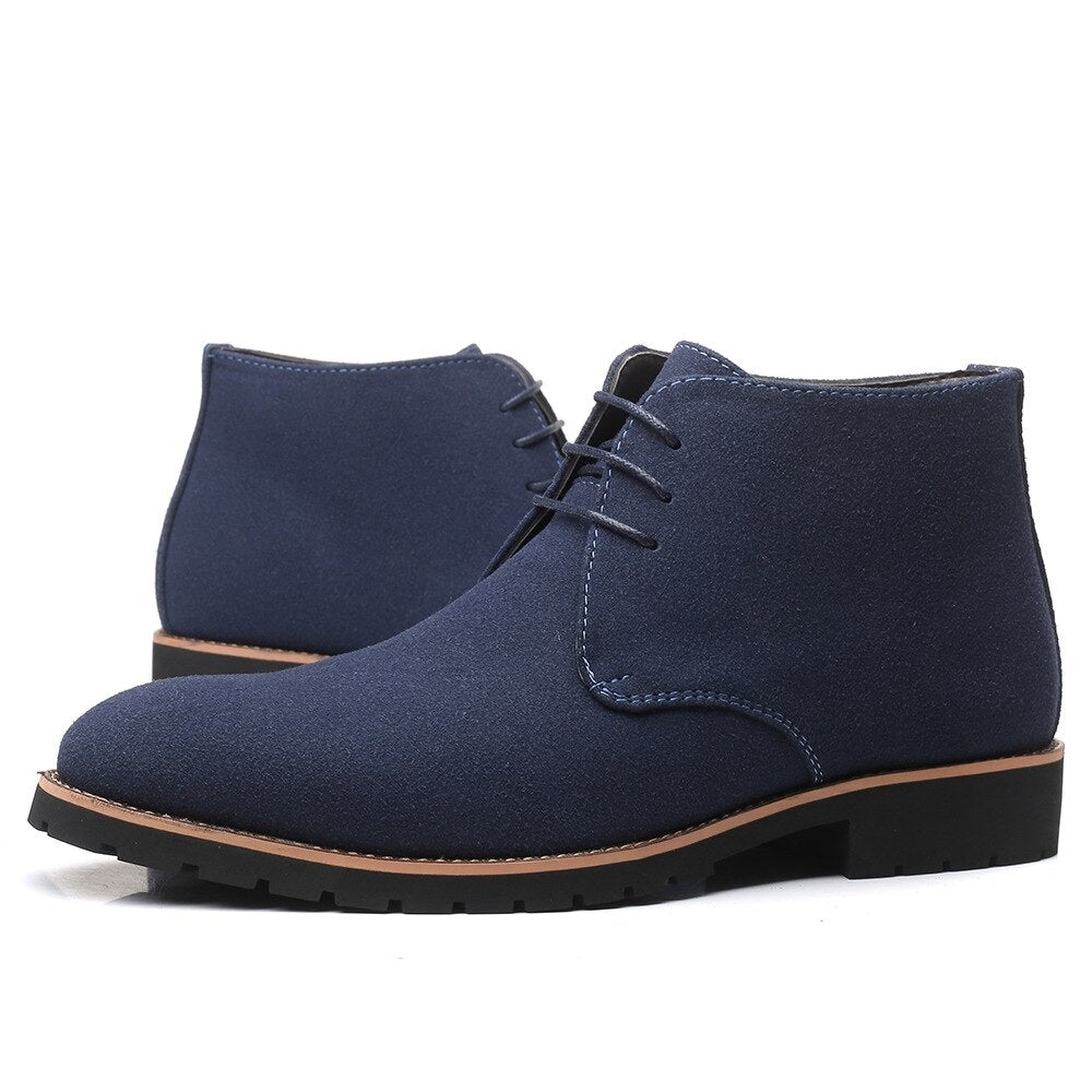 Leather Sweden Ankle Boots for Men - Hudson-Blue-5.5-Nora Luxe
