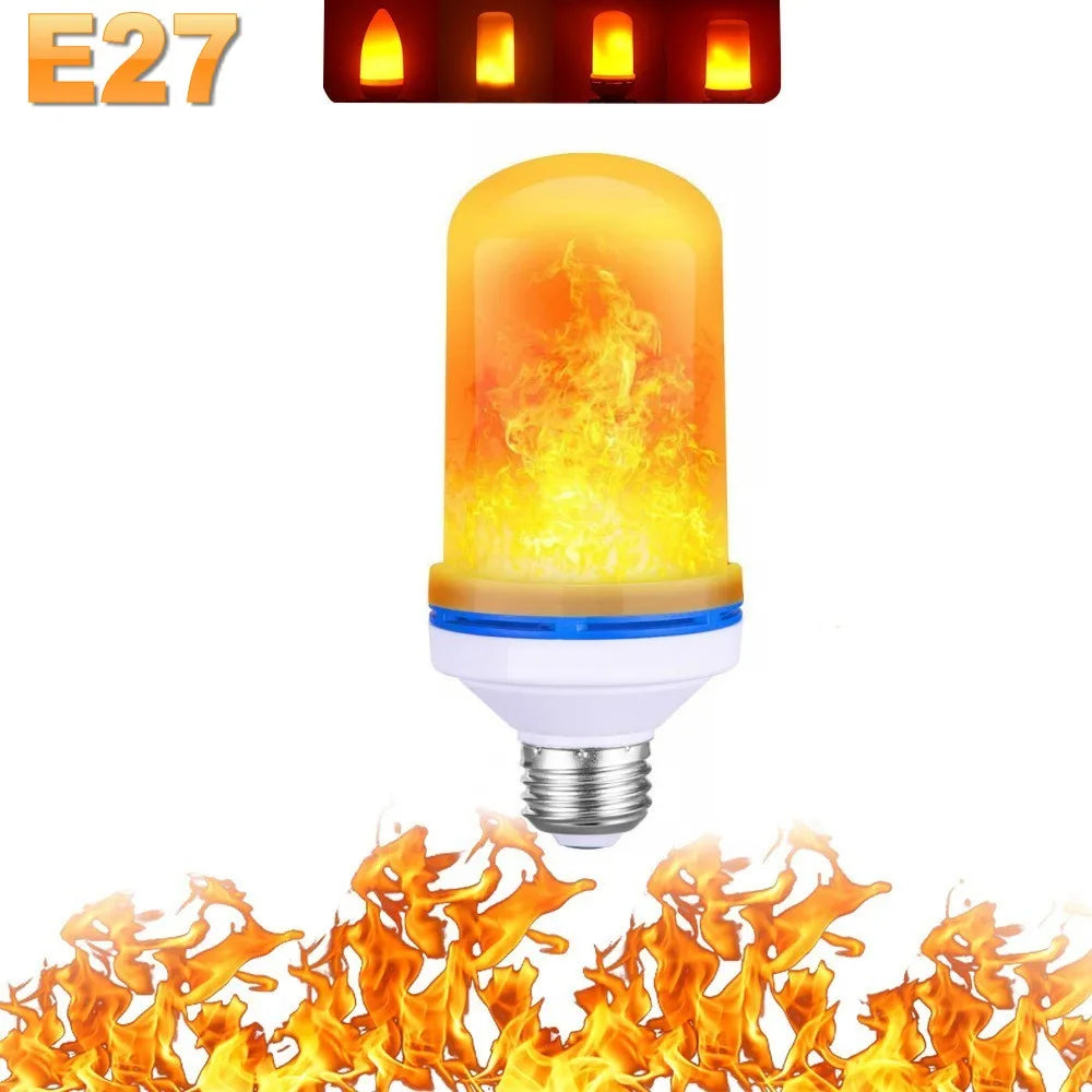 LED FLAME LIGHT PARTY LAMP - 4 MODES SIMULATING FIRE-E14 3Modes A-Nora Luxe