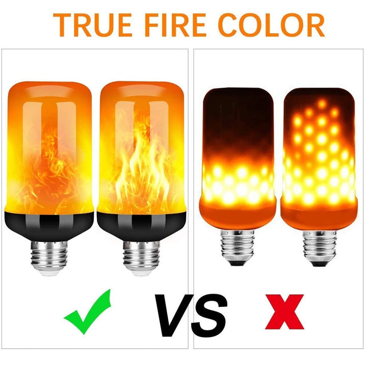LED FLAME LIGHT PARTY LAMP - 4 MODES SIMULATING FIRE-E14 3Modes A-Nora Luxe