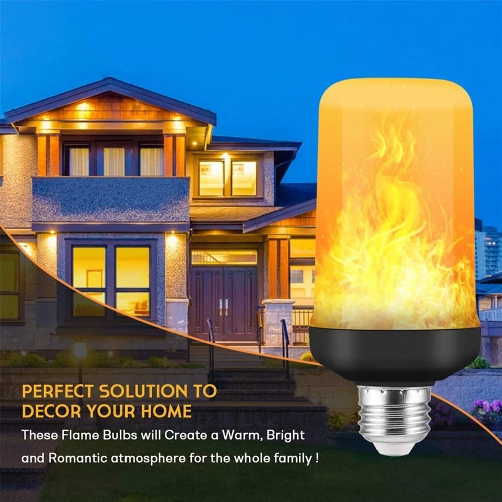 LED FLAME LIGHT PARTY LAMP - 4 MODES SIMULATING FIRE-E14 3Modes A-Nora Luxe