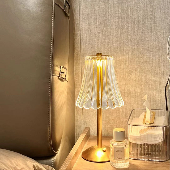 LED Retro Table Lamp USB Rechargeable - BrillianceGlow-Nora Luxe