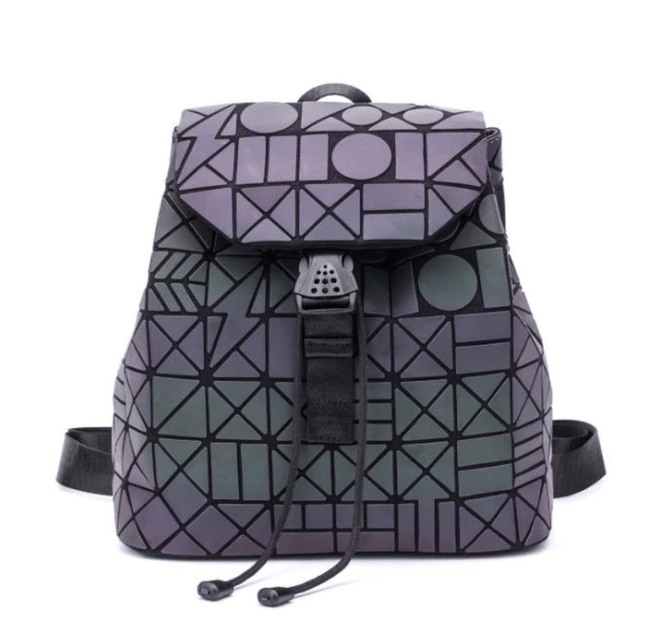 Reflective Colour-Changing Geometric Backpack for Women
