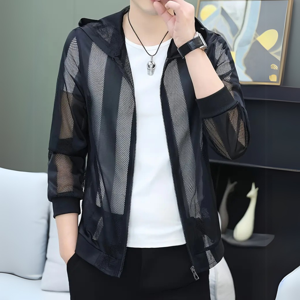 Lightweight Summer Jacket with Hood for Men - Vince-S-Nora Luxe