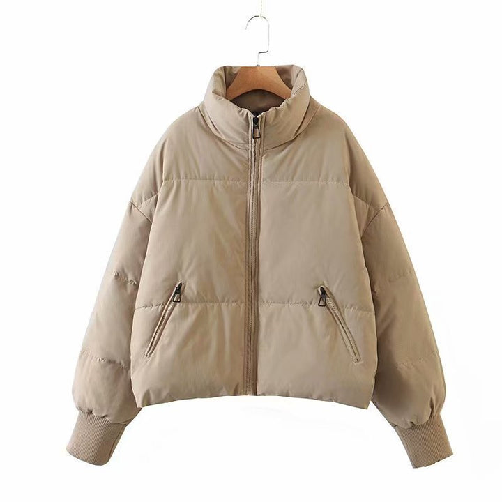 Lightweight Women's Puffer Jacket - Sofia-Khaki-S-Nora Luxe
