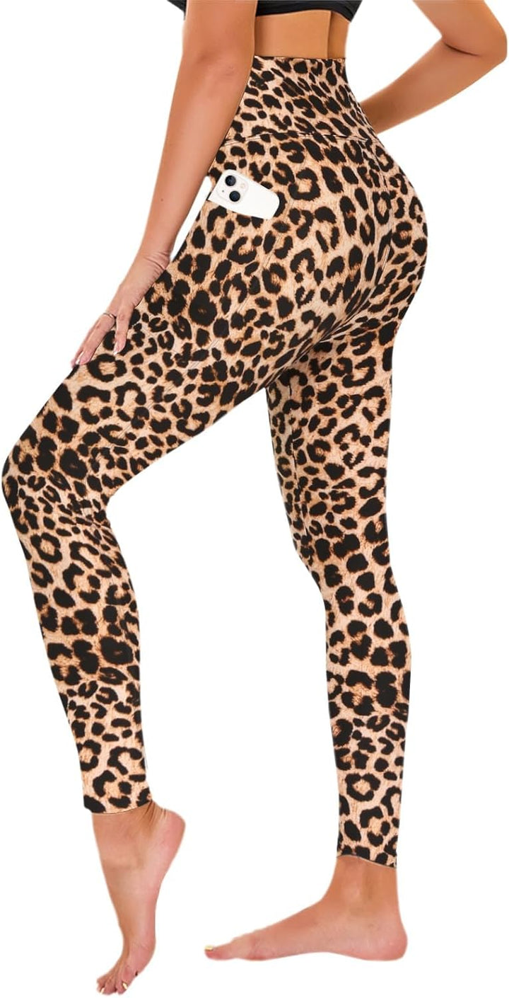 LuxeFit High-Waisted Leggings - Selene-Leopard-S-Nora Luxe