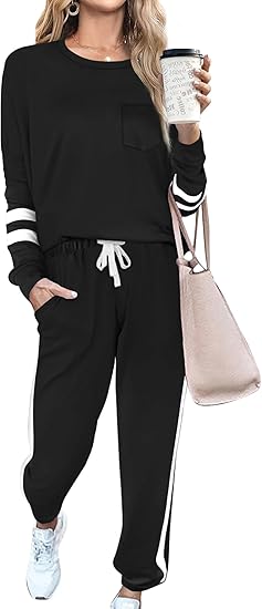 Luxury 2-Piece Jogging Outfit - Lisa-Black-S-Nora Luxe