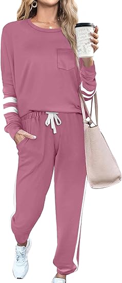 Luxury 2-Piece Jogging Outfit - Lisa-Pink-S-Nora Luxe