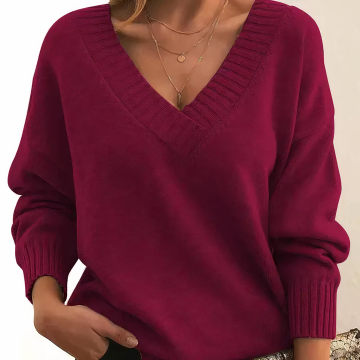 Luxury Cashmere Sweater - Isabella-Red-S-Nora Luxe