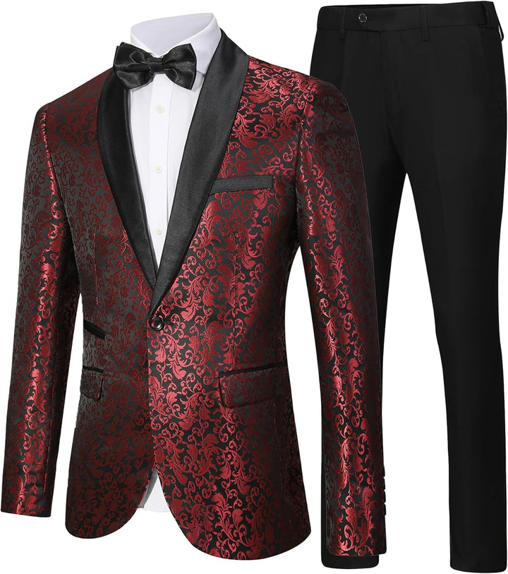 Luxury Men's Tuxedo - Leon-Red-XS-Nora Luxe
