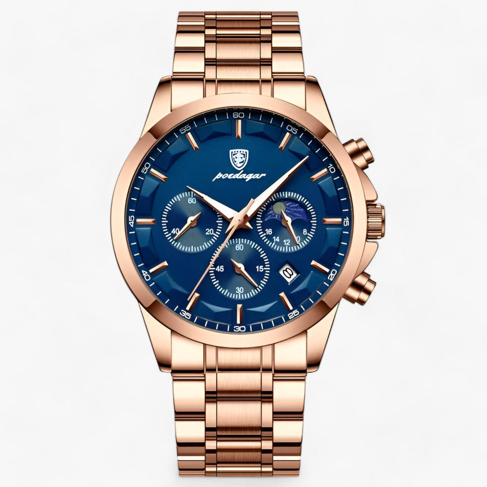 Luxury Men's Watch - Cassian-Rose gold Blue S-Nora Luxe