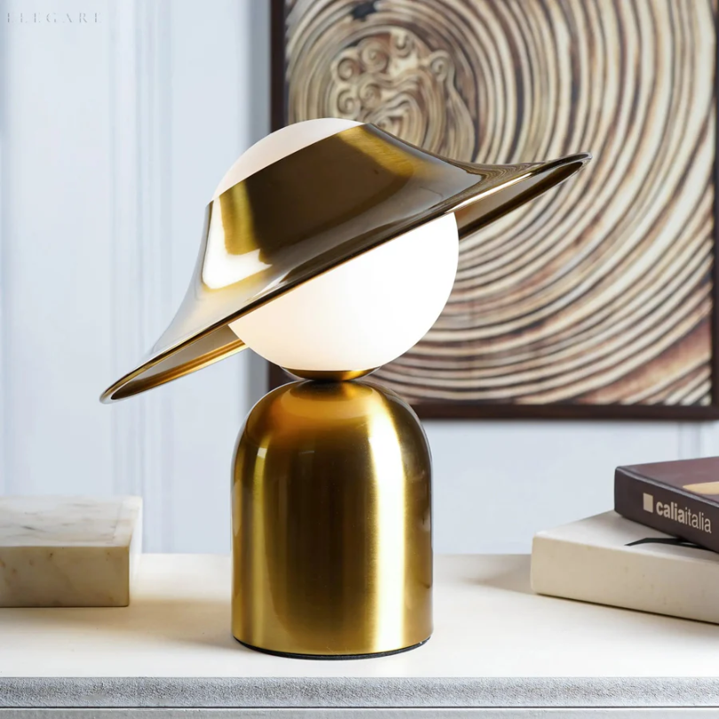 Luxury Metal Table Lamp - GoldAura-Nora Luxe